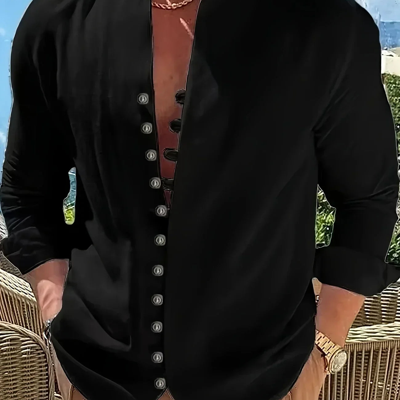 Орфей - Лека памучна риза с дълги ръкави