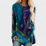 Стилна дамска блуза с етнически принт