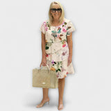 Аурора - Цветна Елегантна Рокля