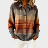 Fleur – Риза с каре в топли есенни тонове