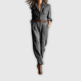 Туника с квадратен принт в елегантен кафяв туид