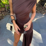 Арделя | Кафява сватбена рокля