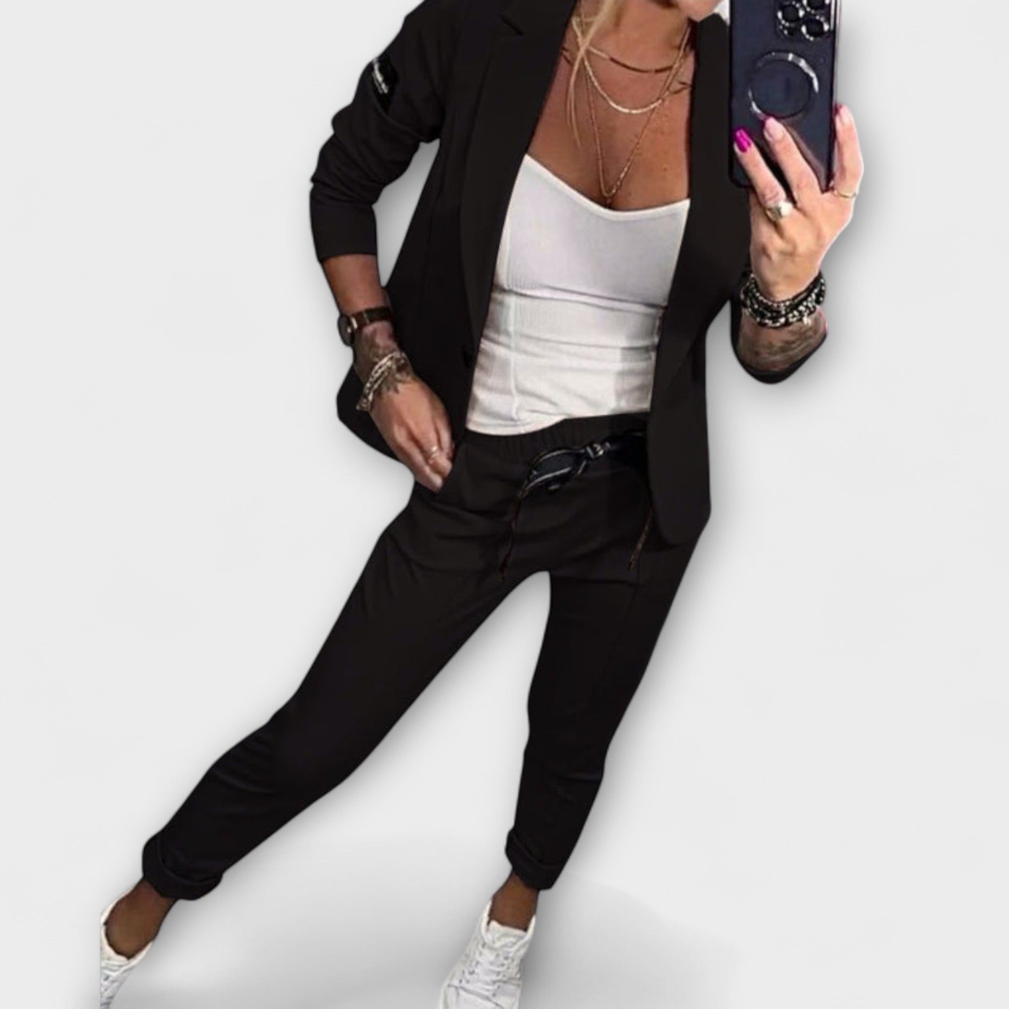 Малу - Координиран комплект от топ, яке и панталони