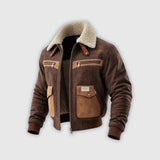 ПЛАМЕН | БОМБЕР ОТ СУЕДИНА В КАФЯВ ЦВЯТ С ТОПЛА ШЕРПА ЯКА