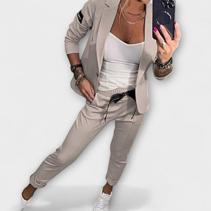Malou - Coordinated Set of Top, Jacket and Trousers
