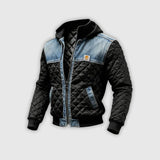 КРАСИМИР | ЧЕРНА ПЛАТКА С ДЕТАЙЛИ ОТ ДЕНИМ