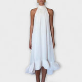 Емилия - Стилна рокля с волани