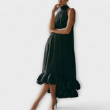 Емилия - Стилна рокля с волани