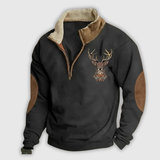 Артур™ | Мъжки коледен пуловер с елен – ретро мотив