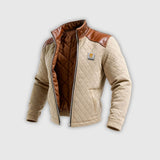 ПЕТЪР | БЕЖОВО ПЛАТИЧЕ С КОЖЕНИ ВКЛЮЧВАНИЯ