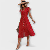 Шикозна миди рокля на точки