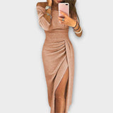 Аурора - Елегантна Рокля с Отворени Рамена