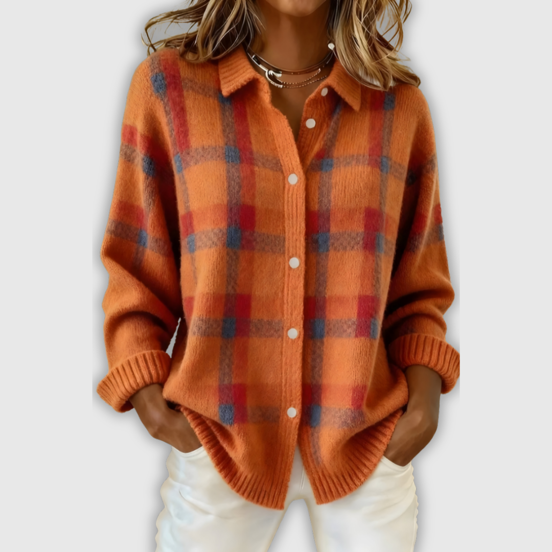 Инес | Дамски кардиган от меко плетиво с елегантни шарки