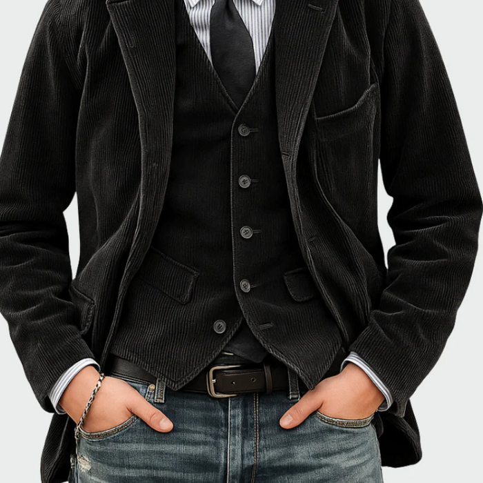 Томи™ | Комплект от 2 части: Блейзър и Жилетка от Вельур