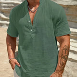 Елиян - Елегантна лятна риза с висока яка