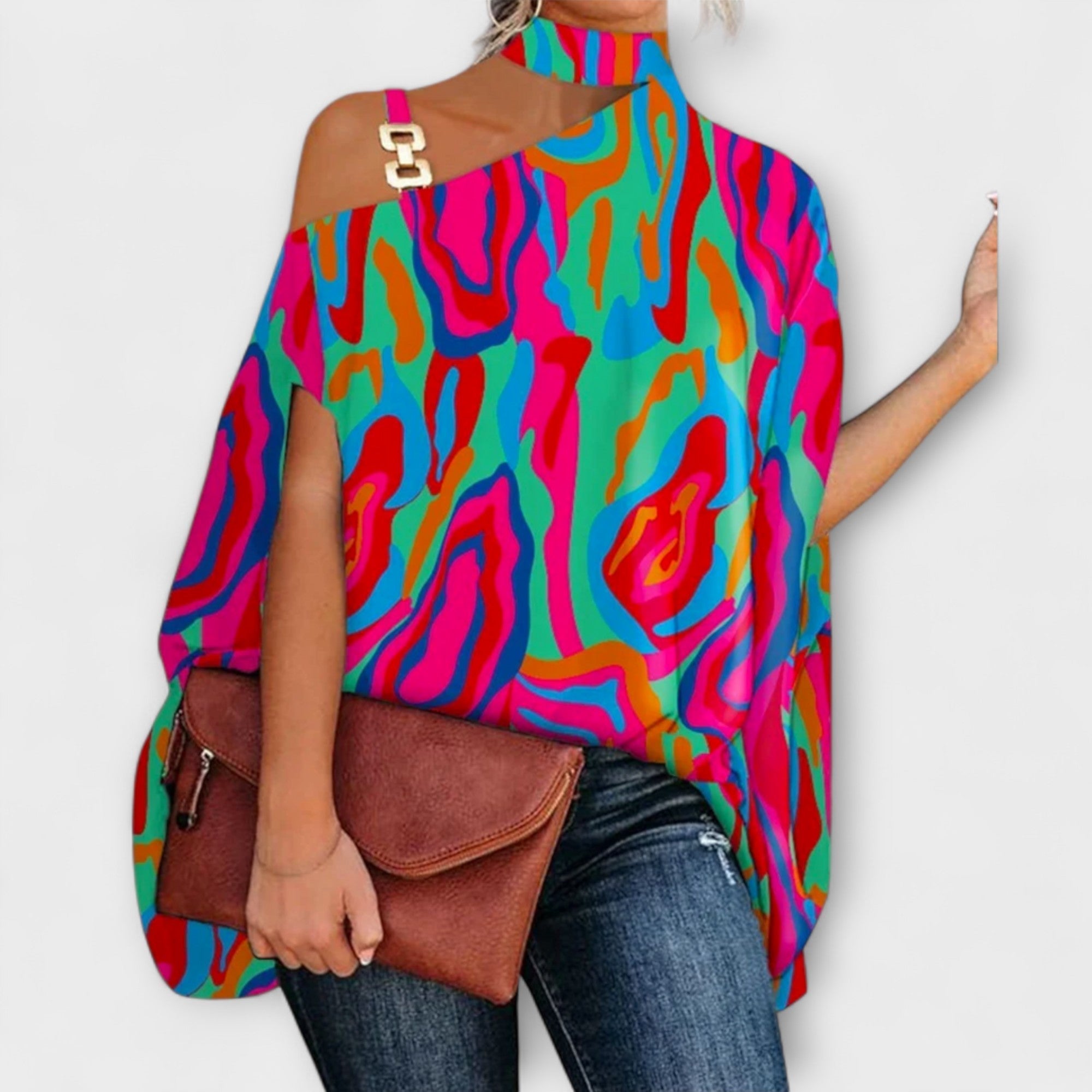 Блуза с открито рамо за жени