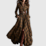 Юлия | Дълга дамска рокля с каре – елегантна и удобна