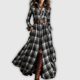 Юлия | Дълга дамска рокля с каре – елегантна и удобна