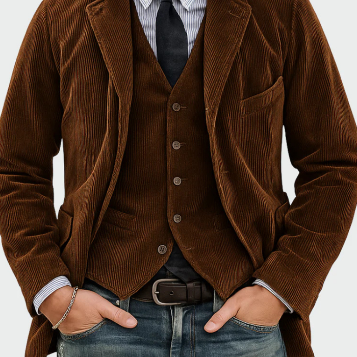 Томи™ | Комплект от 2 части: Блейзър и Жилетка от Вельур