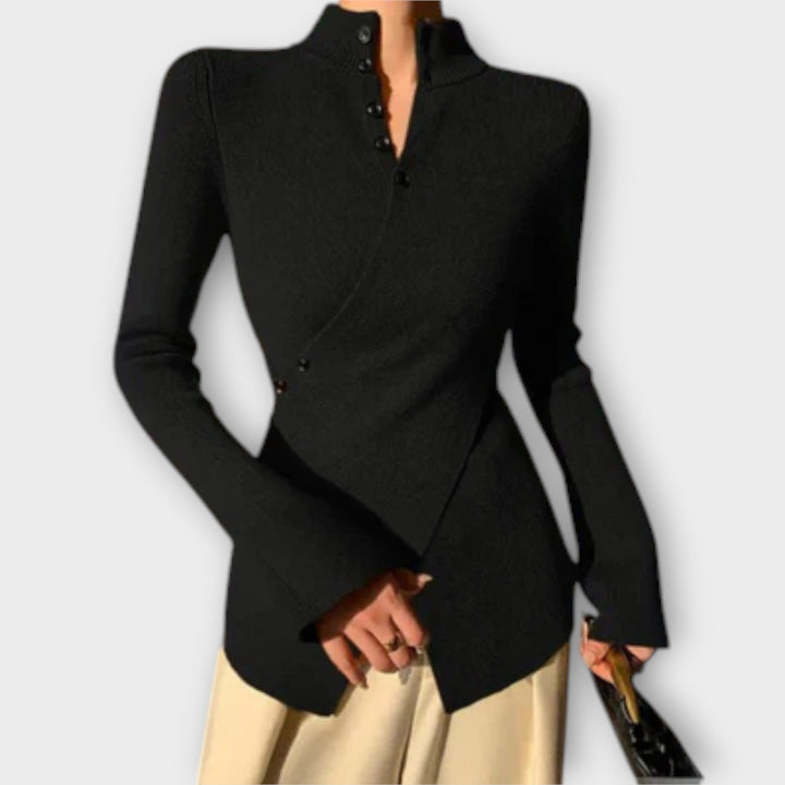 Michiko – Elegant Slim Fit Knitted Jumper