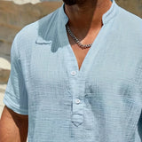 Елиян - Елегантна лятна риза с висока яка