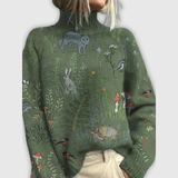 Ашли | Топъл и елегантен пуловер с висока яка