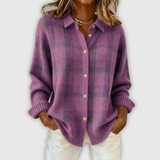 Виктория | Casual Contrast Check Retro Пуловер