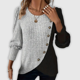 Кая – Елегантна Блуза с Плочки и Дълги Ръкави