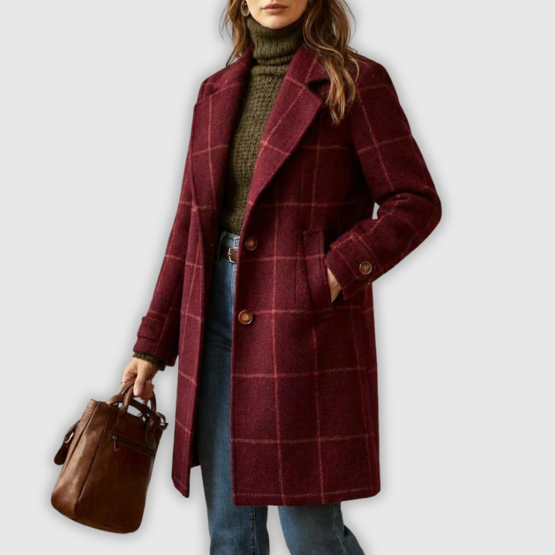 Десислава | Вълнено палто с каре Cambridge