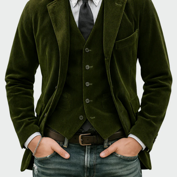 Томи™ | Комплект от 2 части: Блейзър и Жилетка от Вельур