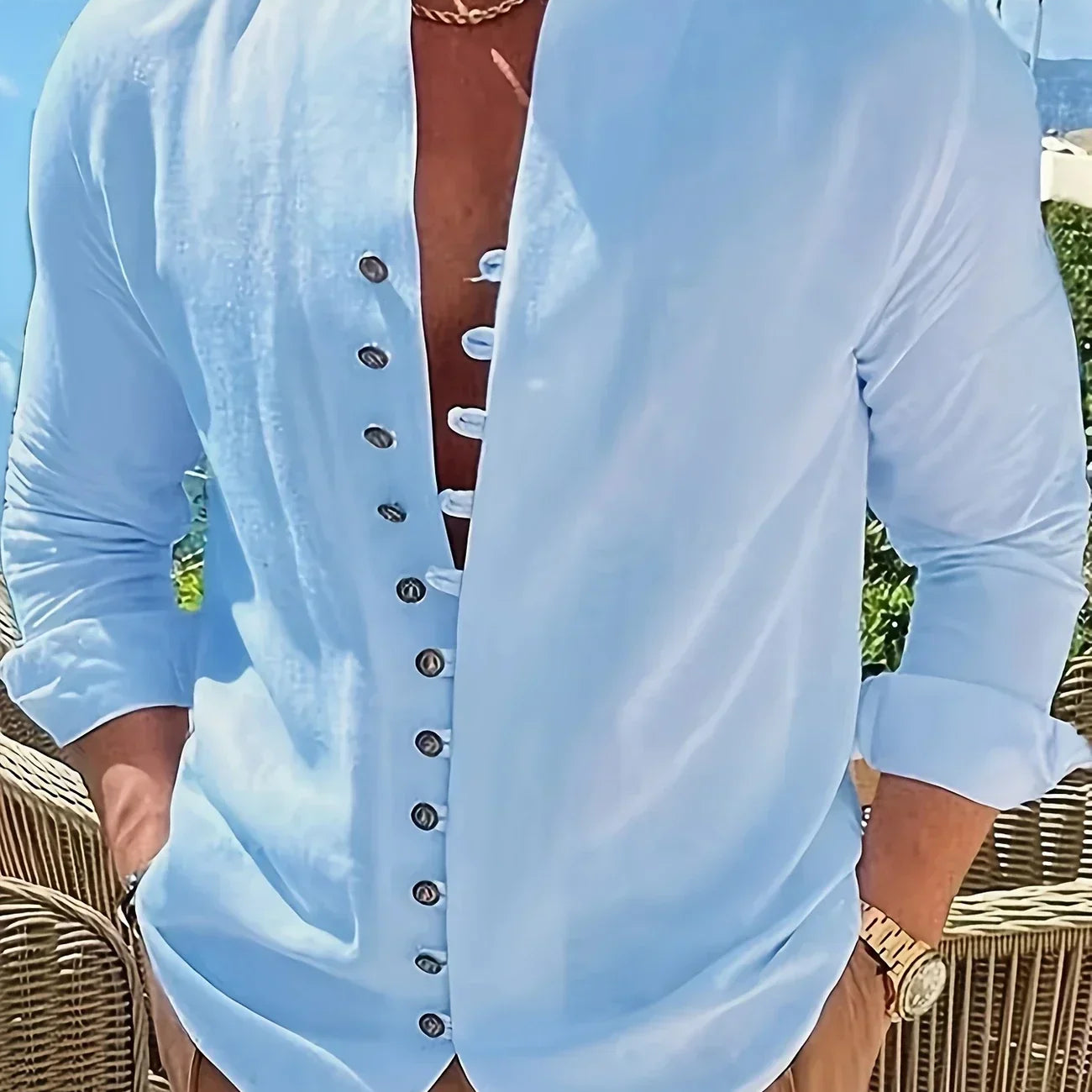 Орфей - Лека памучна риза с дълги ръкави