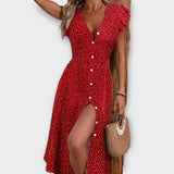 Шикозна миди рокля на точки