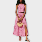 Мила - Уникален комплект дантела с изрязвания