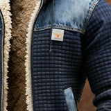 ТОДОР | ТЕМНОСИНЯ ПЛАТКА С ДЕТАЙЛИ ОТ ДЕНИМ