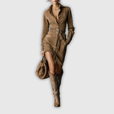 Пиа | Миди рокля с дълги ръкави