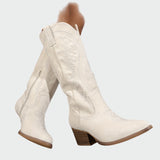 Fashionable Embroidered Western Boots