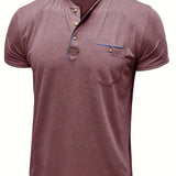 Чавор - Стилна тениска с кръгло деколте и джоб