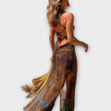 Такса - Уникална Миди Рокля с Деколте