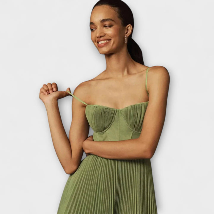 Marilyn - Midi Tulle Skirt Dress with Bustier Design