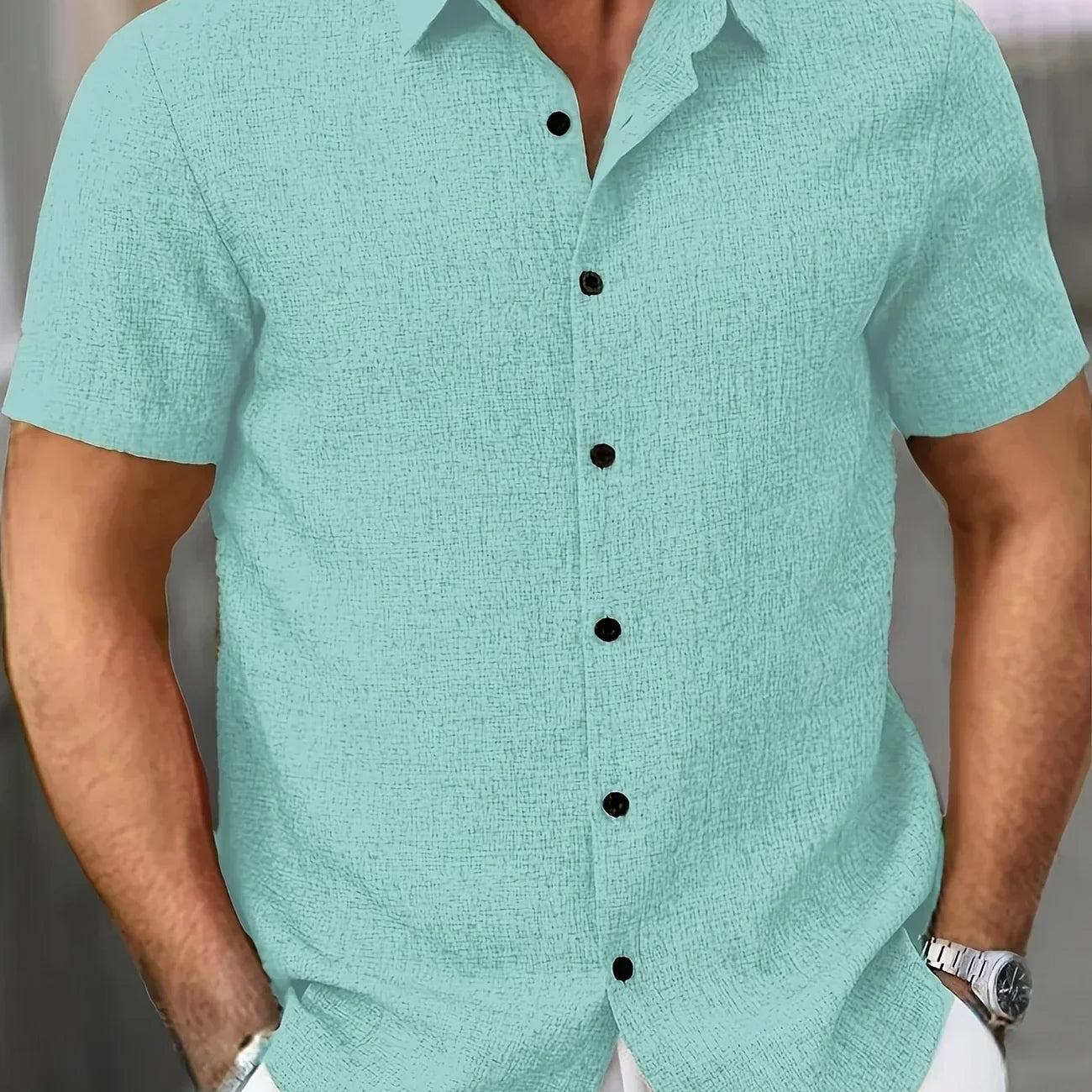 Здравчо - Лека риза с къс ръкав от лен