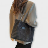 Aurora. - Soft Cord Shoulder Bag