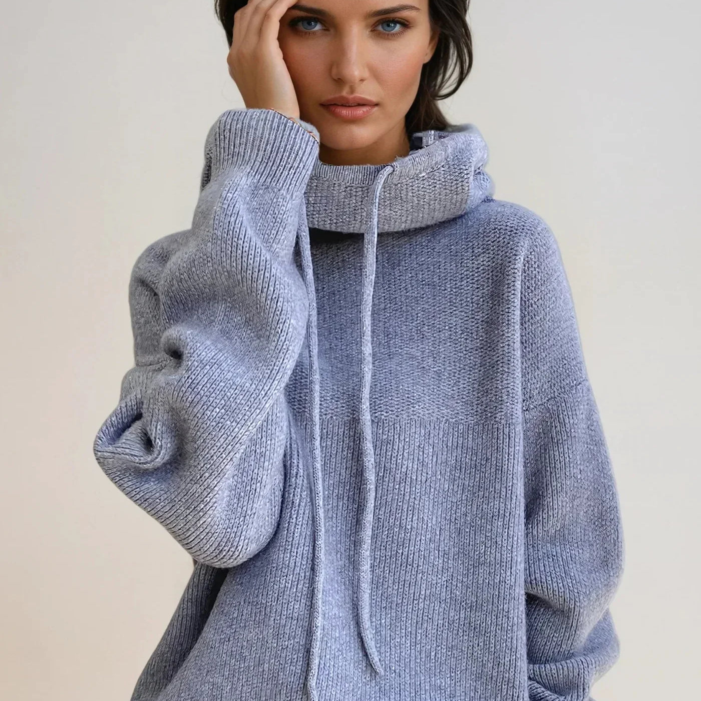 Алина | Пуловер с висока яка