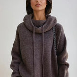 Алина | Пуловер с висока яка