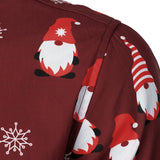 Мъжка Коледна Червена Сладка Елфска Памучна Риза с Дълги Ръкави