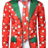 Мъжка Коледна Снежен човек Дядо Коледа Принт Забавно Облекло Коледно Тематично Празнично Дълъг Ръкав Риза