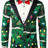 Мъжка коледна риза с камуфлажен принт, редовно прилягане, забавно облекло, тематичен топ, дълъг ръкав