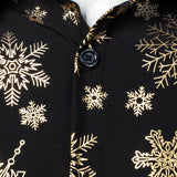 Херрес Гулд Коледен Снежинка Принт С дълъг ръкав Риза