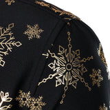 Херрес Гулд Коледен Снежинка Принт С дълъг ръкав Риза