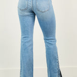 Лиана | Разкроени крака с цепки в синьо