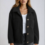 Теди яке | Меко яке с копчета и джобове